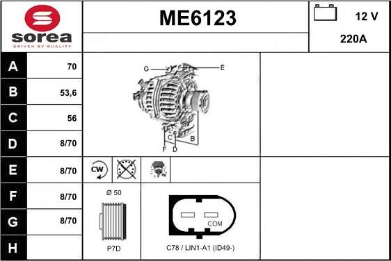 Sera ME6123 - Laturi inparts.fi