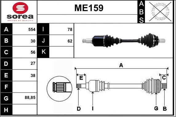 Sera ME159 - Vetoakseli inparts.fi