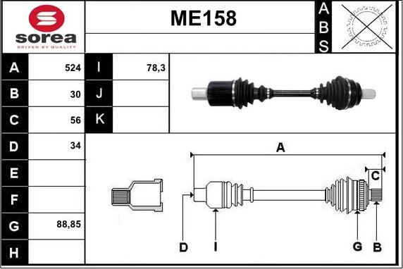 Sera ME158 - Vetoakseli inparts.fi