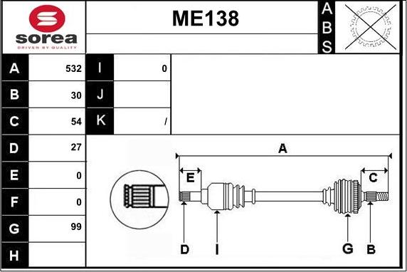 Sera ME138 - Vetoakseli inparts.fi