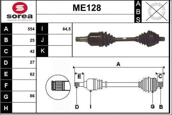 Sera ME128 - Vetoakseli inparts.fi