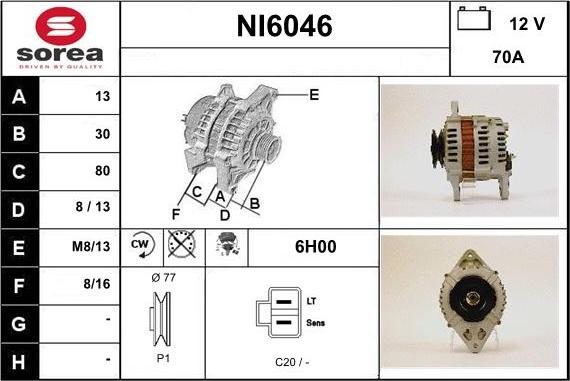 Sera NI6046 - Laturi inparts.fi