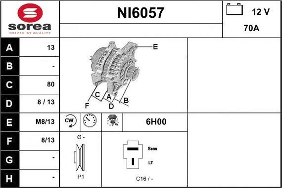 Sera NI6057 - Laturi inparts.fi