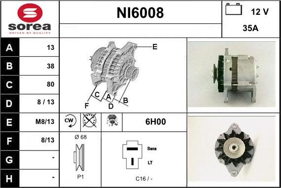 Sera NI6008 - Laturi inparts.fi