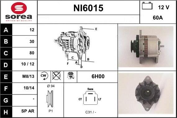 Sera NI6015 - Laturi inparts.fi