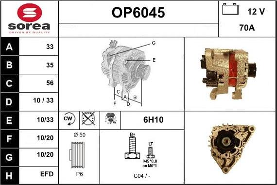 Sera OP6045 - Laturi inparts.fi