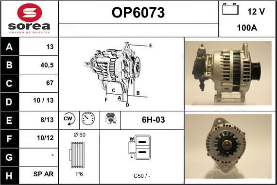 Sera OP6073 - Laturi inparts.fi