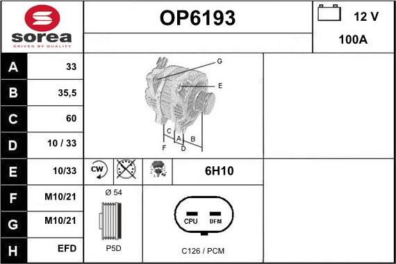 Sera OP6193 - Laturi inparts.fi