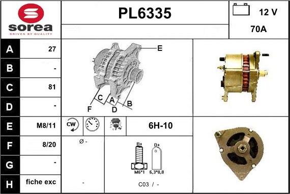 Sera PL6335 - Laturi inparts.fi