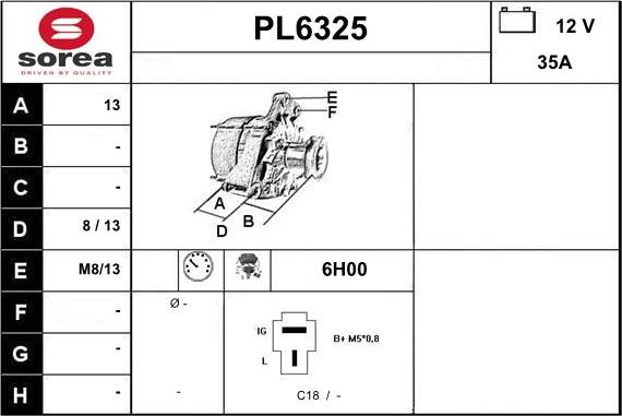 Sera PL6325 - Laturi inparts.fi