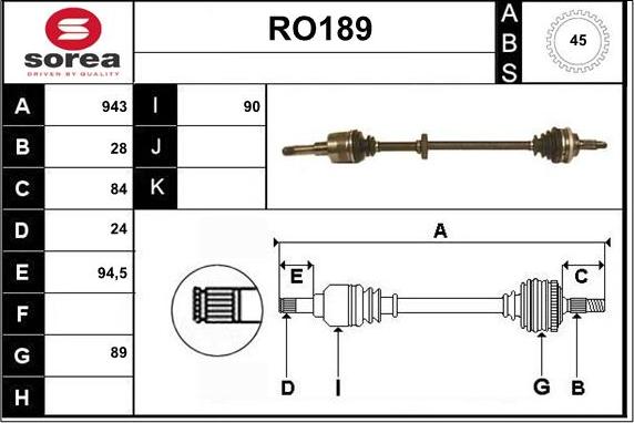 Sera RO189 - Vetoakseli inparts.fi