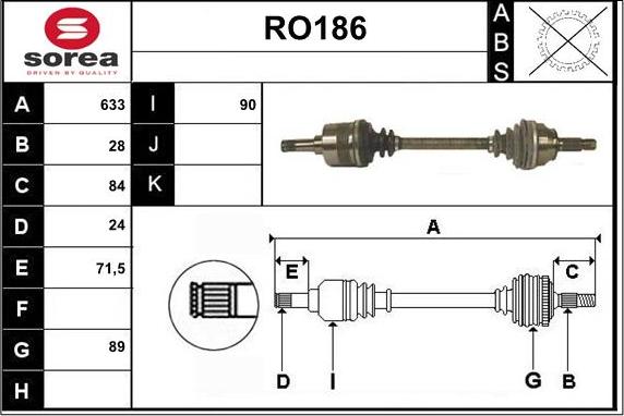 Sera RO186 - Vetoakseli inparts.fi