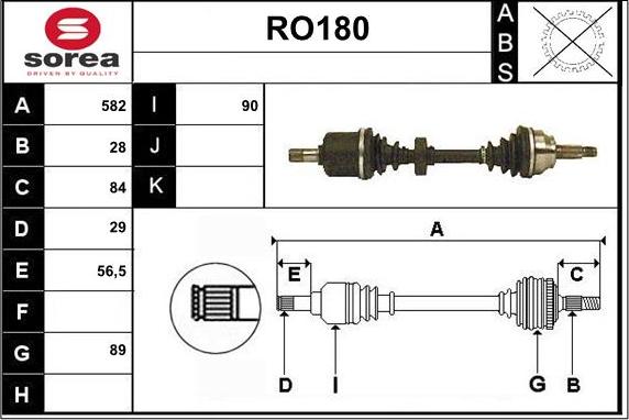 Sera RO180 - Vetoakseli inparts.fi