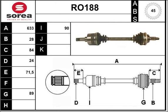 Sera RO188 - Vetoakseli inparts.fi