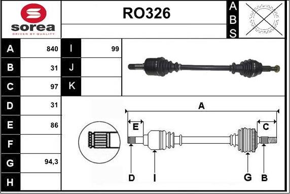 Sera RO326 - Vetoakseli inparts.fi