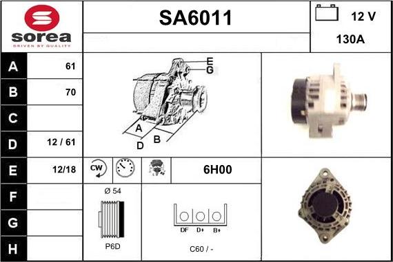 Sera SA6011 - Laturi inparts.fi