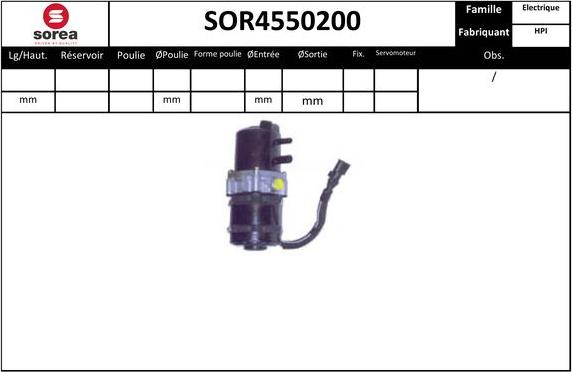 Sera SOR4550200 - Hydrauliikkapumppu, ohjaus inparts.fi