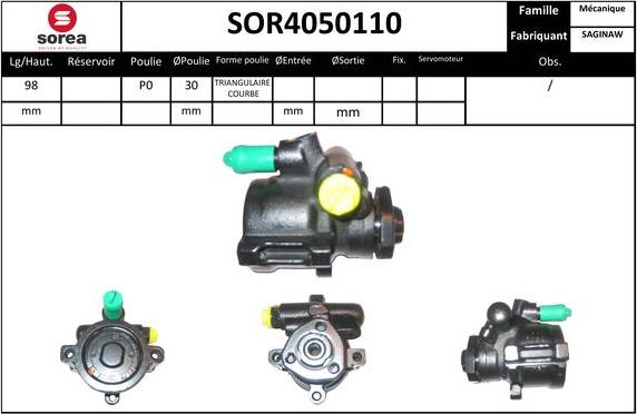 Sera SOR4050110 - Hydrauliikkapumppu, ohjaus inparts.fi