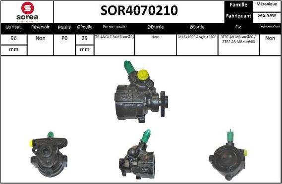 Sera SOR4070210 - Hydrauliikkapumppu, ohjaus inparts.fi