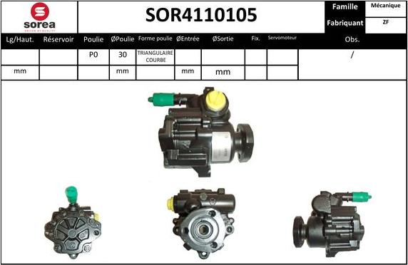 Sera SOR4110105 - Hydrauliikkapumppu, ohjaus inparts.fi