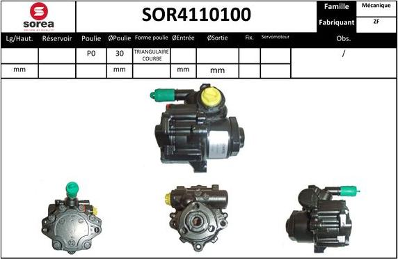 Sera SOR4110100 - Hydrauliikkapumppu, ohjaus inparts.fi