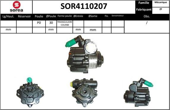 Sera SOR4110207 - Hydrauliikkapumppu, ohjaus inparts.fi
