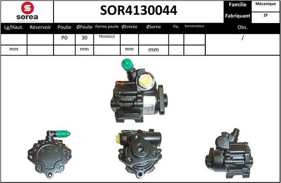 Sera SOR4130044 - Hydrauliikkapumppu, ohjaus inparts.fi