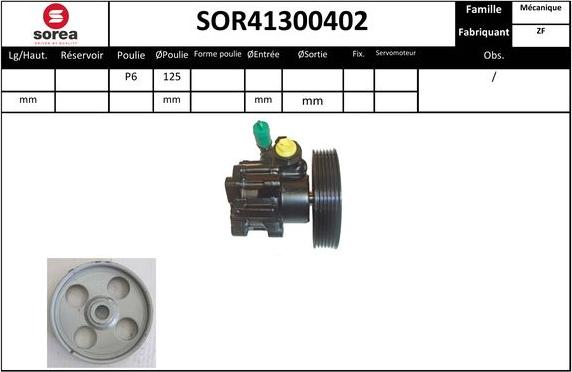 Sera SOR41300402 - Hydrauliikkapumppu, ohjaus inparts.fi