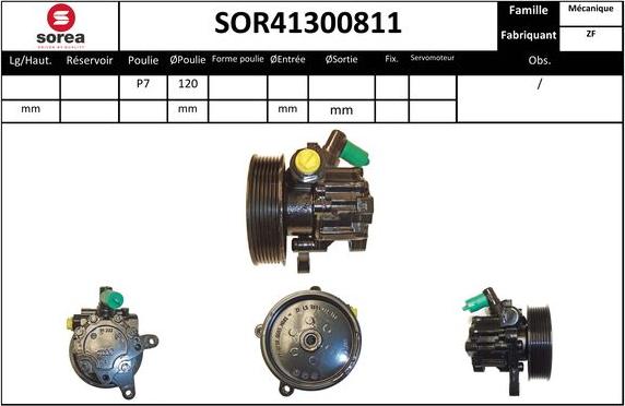 Sera SOR41300811 - Hydrauliikkapumppu, ohjaus inparts.fi