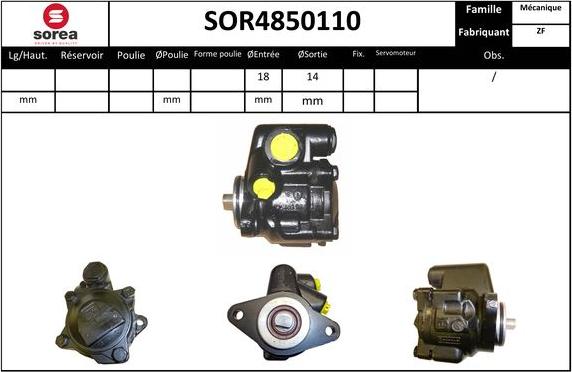 Sera SOR4850110 - Hydrauliikkapumppu, ohjaus inparts.fi