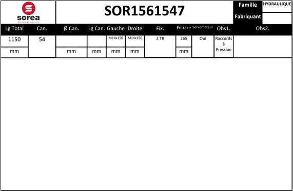 Sera SOR1561547 - Ohjausvaihde inparts.fi