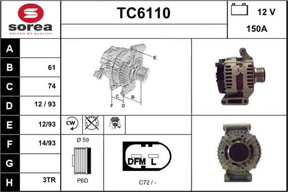 Sera TC6110 - Laturi inparts.fi