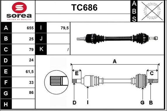 Sera TC686 - Vetoakseli inparts.fi