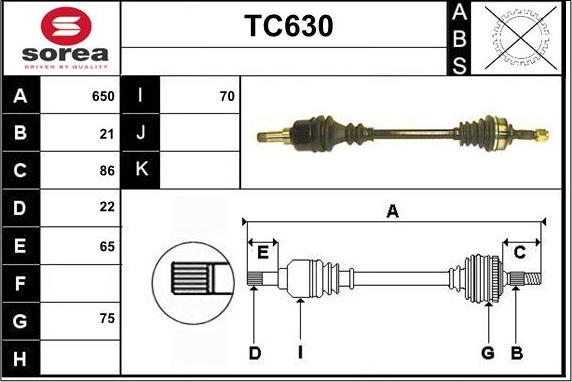 Sera TC630 - Vetoakseli inparts.fi