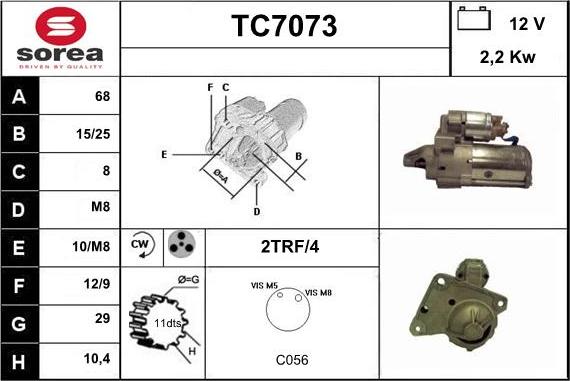 Sera TC7073 - Käynnistinmoottori inparts.fi