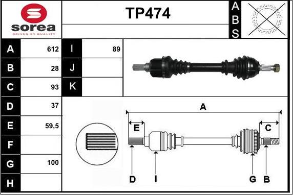 Sera TP474 - Vetoakseli inparts.fi