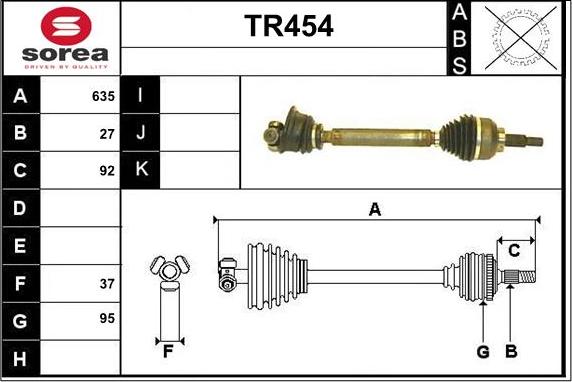 Sera TR454 - Vetoakseli inparts.fi