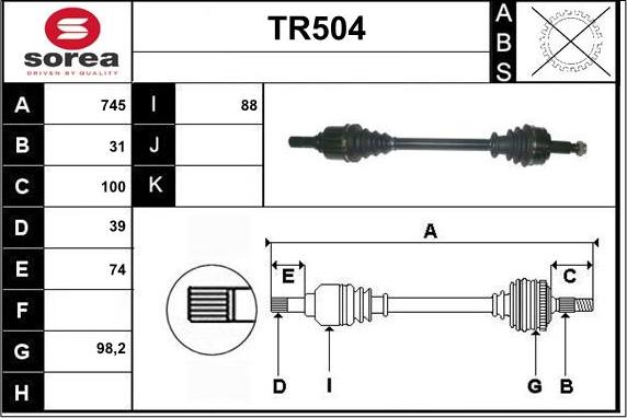 Sera TR504 - Vetoakseli inparts.fi