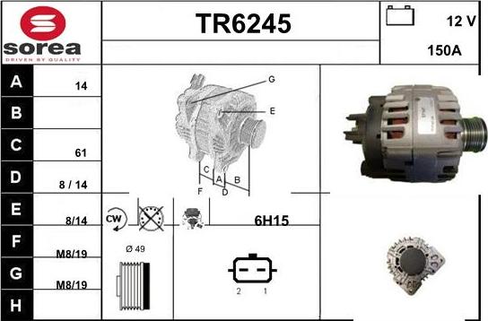 Sera TR6245 - Laturi inparts.fi