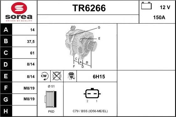 Sera TR6266 - Laturi inparts.fi