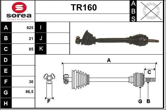 Sera TR160 - Vetoakseli inparts.fi