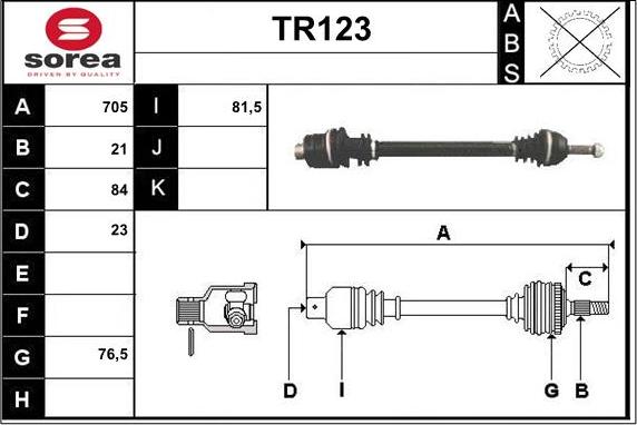 Sera TR123 - Vetoakseli inparts.fi