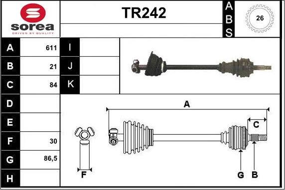 Sera TR242 - Vetoakseli inparts.fi