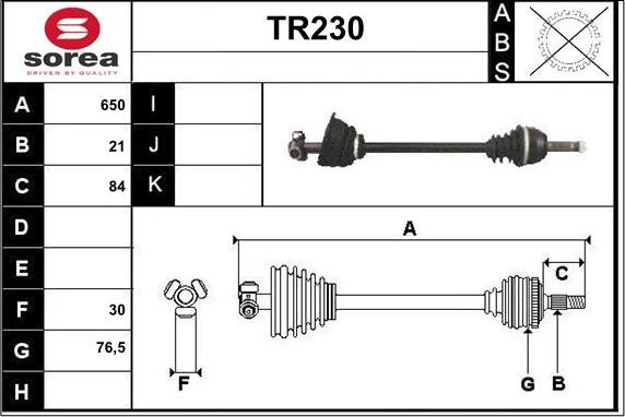 Sera TR230 - Vetoakseli inparts.fi