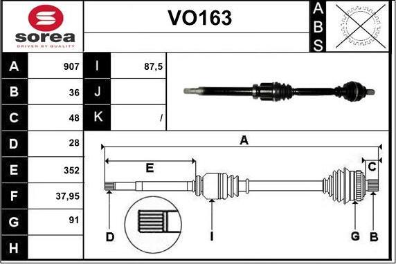 Sera VO163 - Vetoakseli inparts.fi