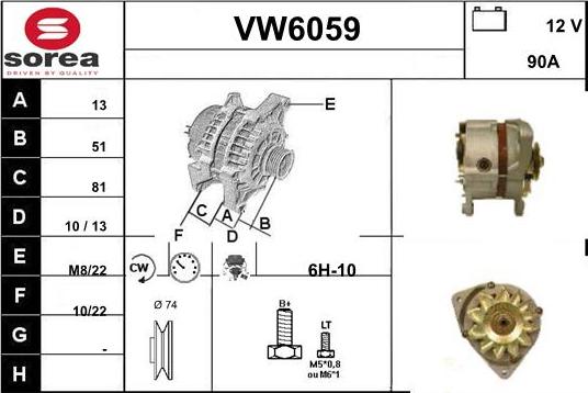 Sera VW6059 - Laturi inparts.fi