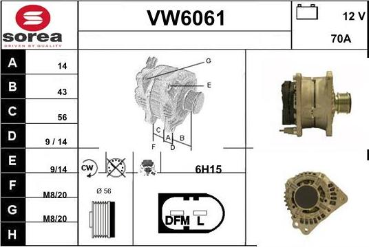 Sera VW6061 - Laturi inparts.fi