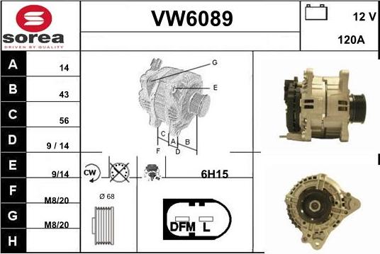 Sera VW6089 - Laturi inparts.fi