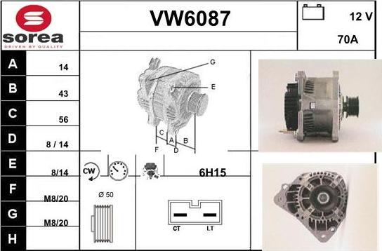 Sera VW6087 - Laturi inparts.fi