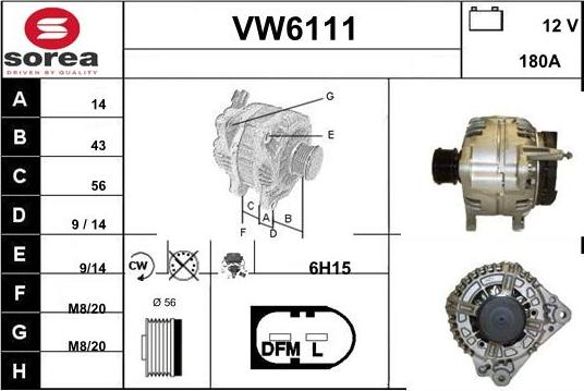 Sera VW6111 - Laturi inparts.fi